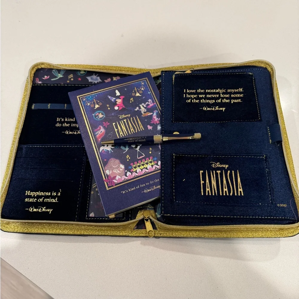 Disney Navy and Gold Folio with Mickey Mouse - Picture 4 of 5